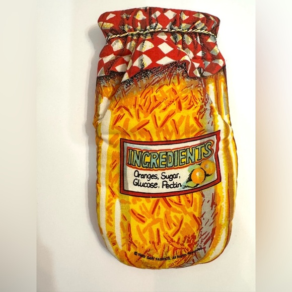 VTG 1989 Sari Fabrics Limited Marmalade Jar Novelty Potholder England - Picture 6 of 6